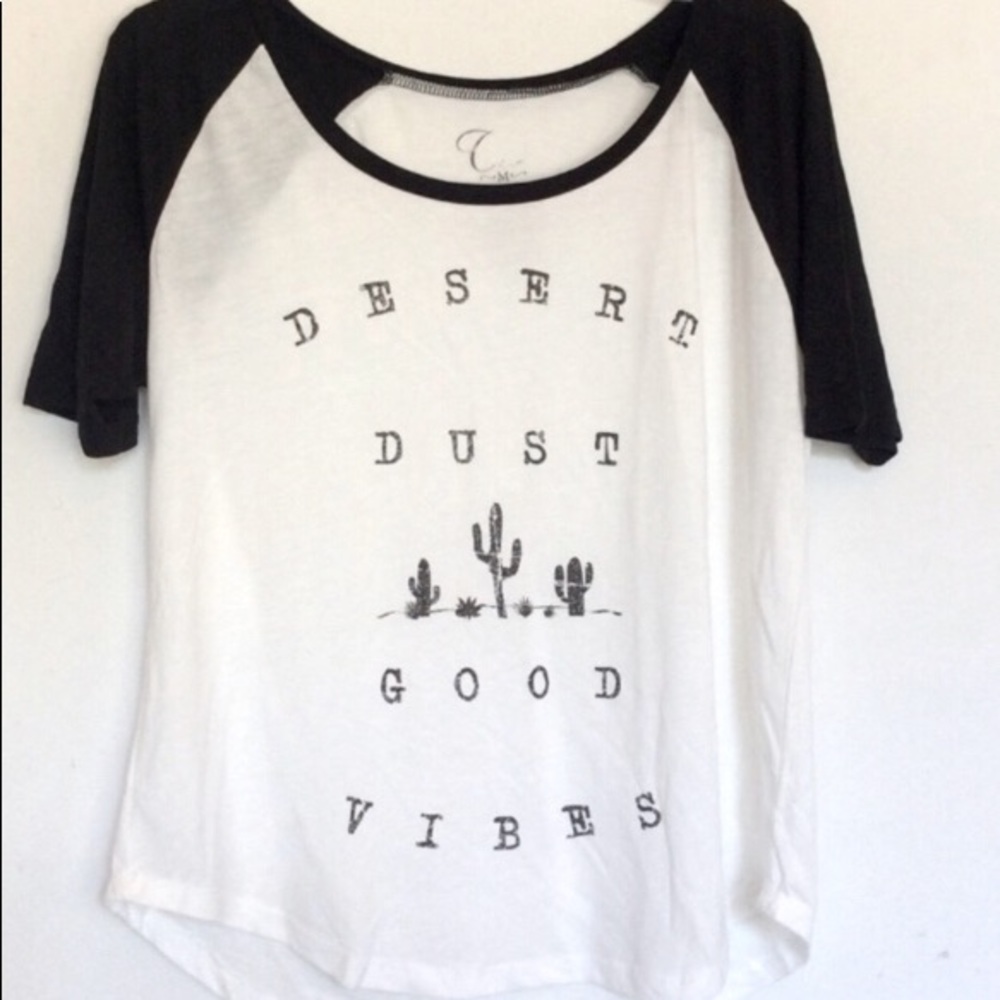 Desert Dust Good Vibes raglan T shirt